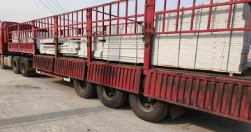 德州 白麻荔枝面外墙干挂，工厂装车日常