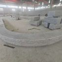 德州 芝麻白异形坐凳，自然面光面弧形加工