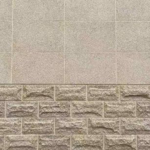 德州 黄金麻自然面蘑菇石配荔枝面干挂