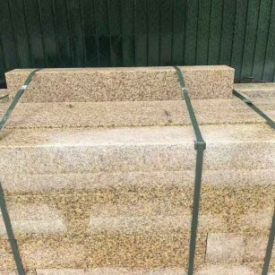 德州 黄金麻花岗岩石材机切面栏杆料半成品