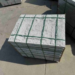 德州 白麻花岗岩石材自然面蘑菇石成品