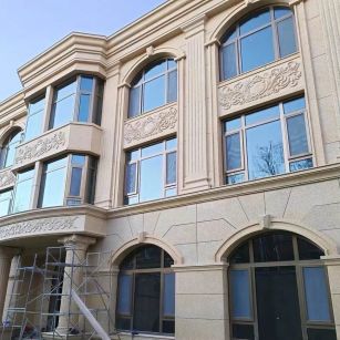 德州 黄金麻花岗岩别墅外墙干挂