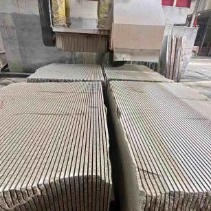 德州 车间生产日常，黄金麻白麻花岗岩