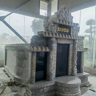 德州 芝麻白墓碑效果展示图