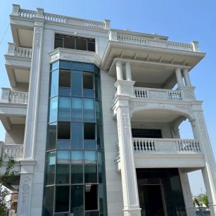 德州 白麻花岗岩别墅外墙干挂效果展示