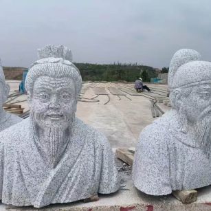 德州 白麻花岗岩石材人物立体雕刻