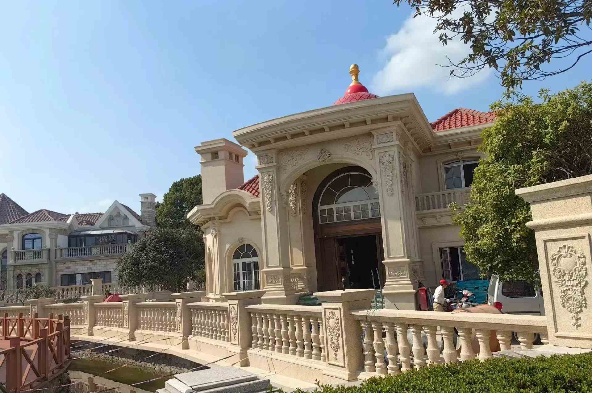 德州 黄金麻花岗岩欧式别墅