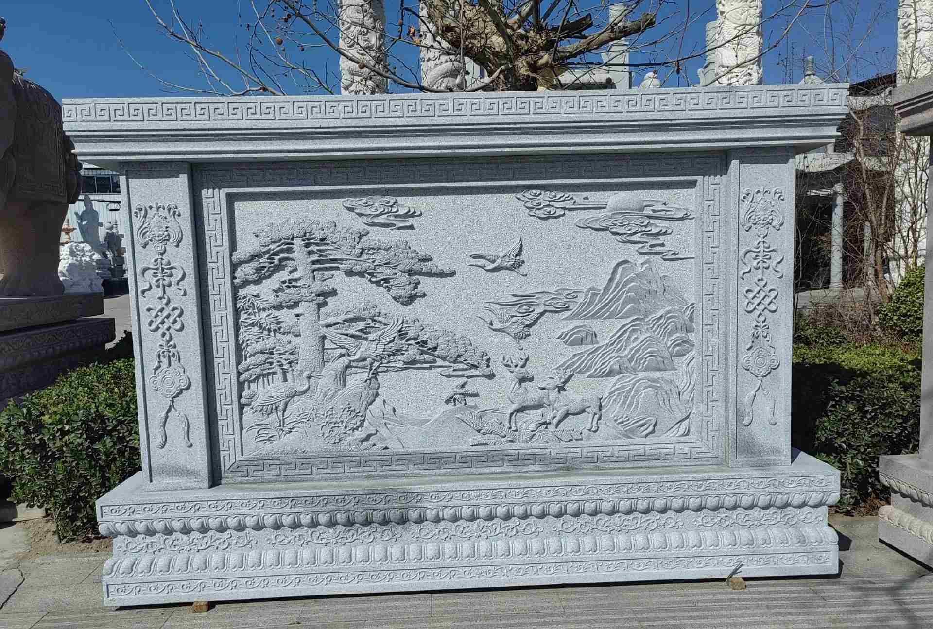 德州 芝麻白大型照壁，屏风，影壁