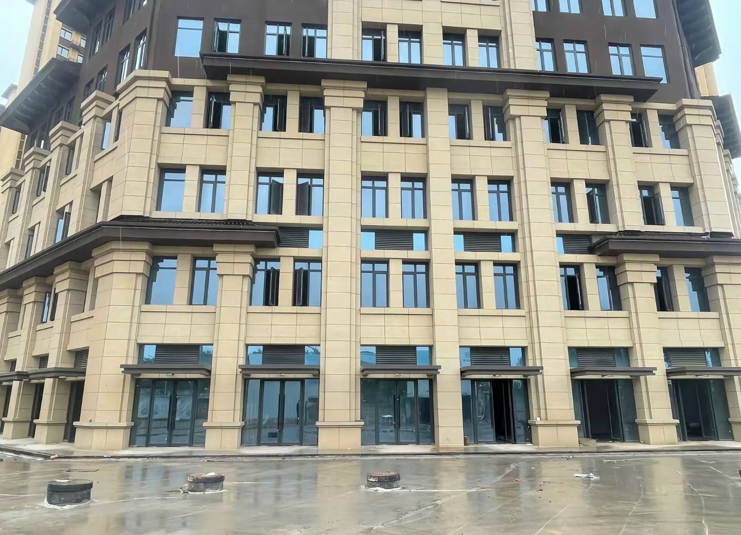 德州 黄金麻花岗岩荔枝面小区外墙干挂