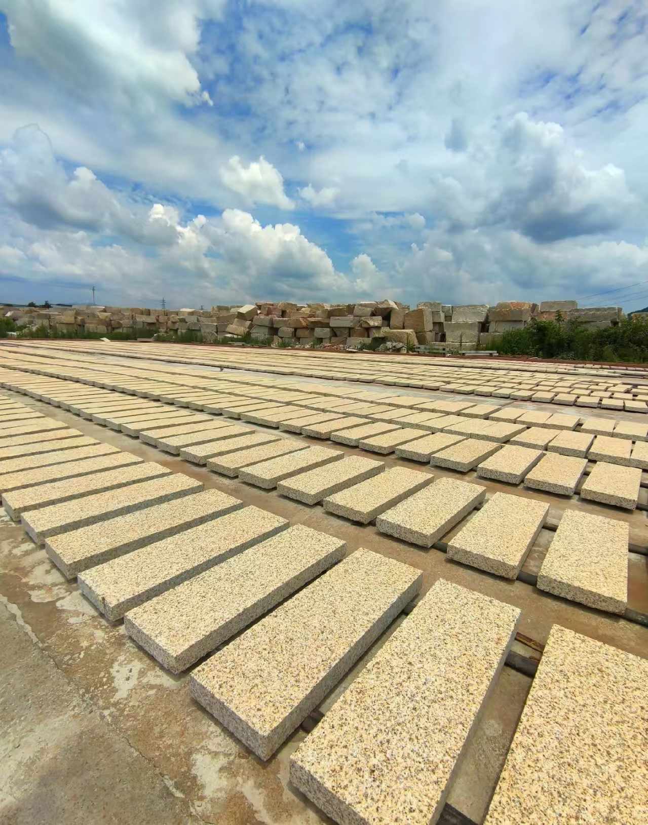 德州 黄金麻荔枝面花岗岩石材地铺石防护中