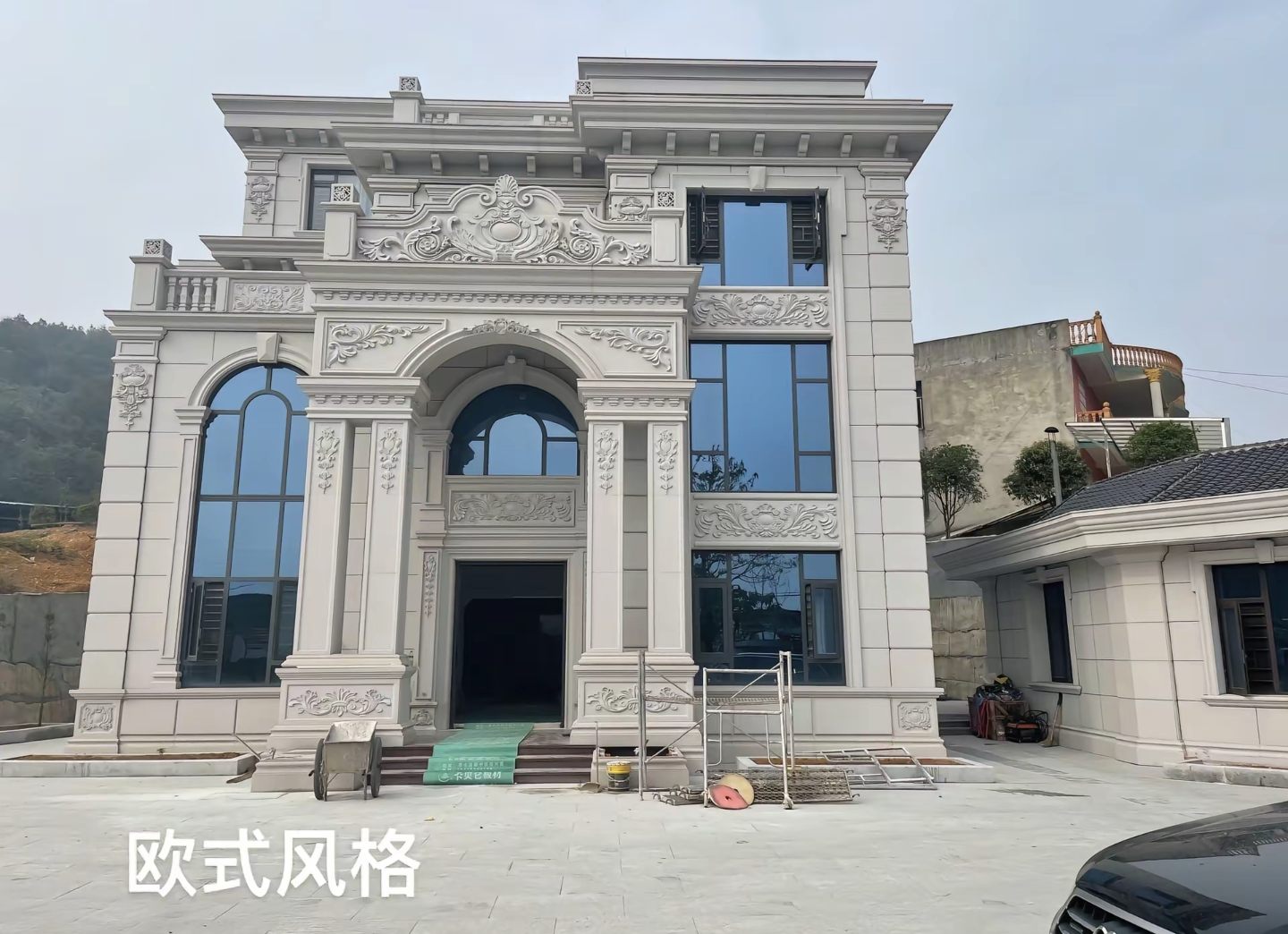 德州 白麻花岗岩别墅外墙干挂