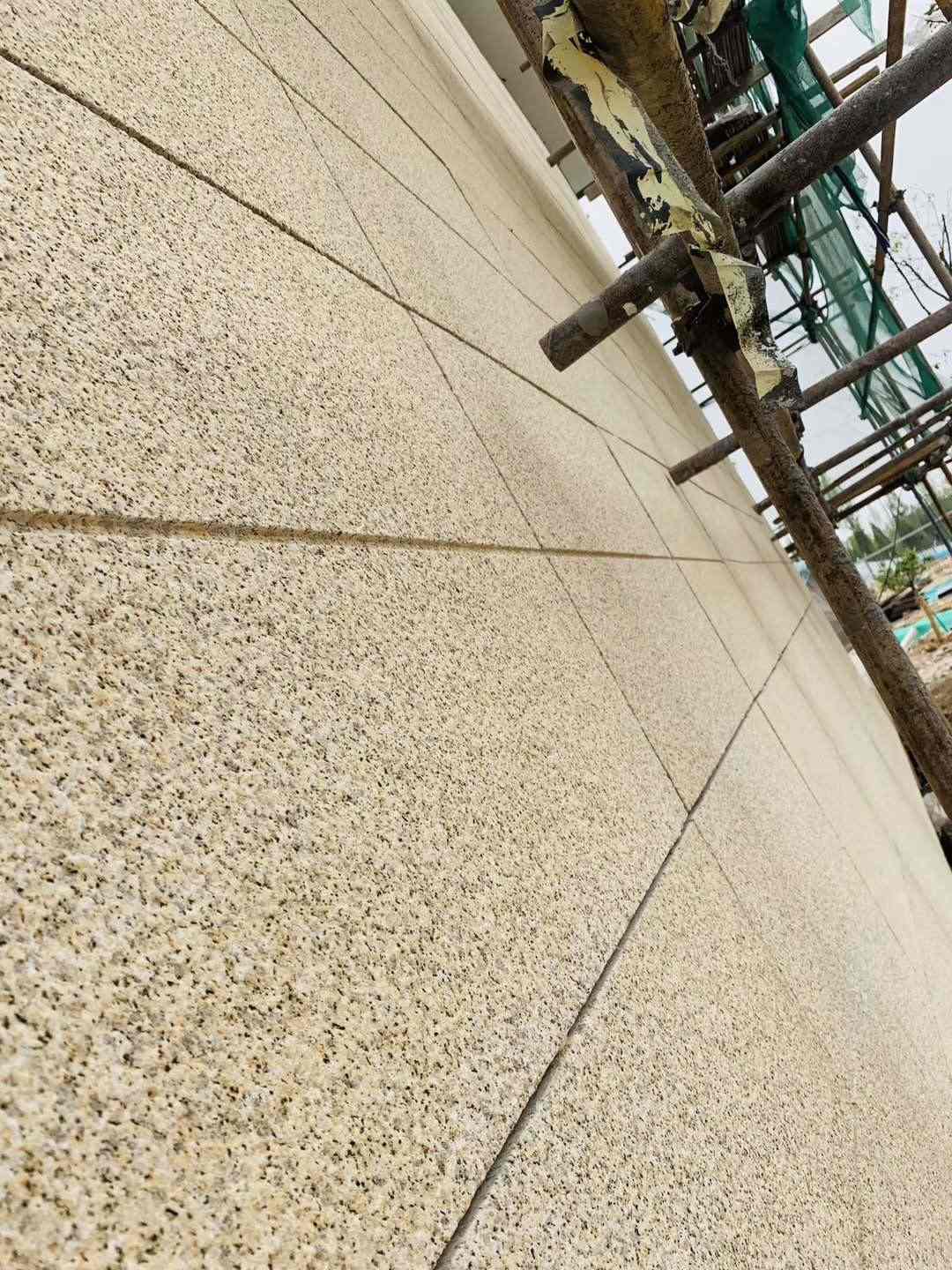 德州 黄金麻花岗岩荔枝面外墙干挂石材效果示例