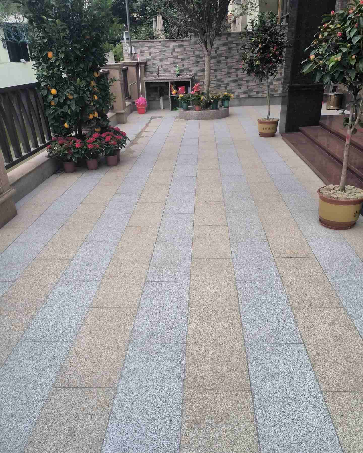 德州 黄金麻白麻荔枝面庭院铺装展示